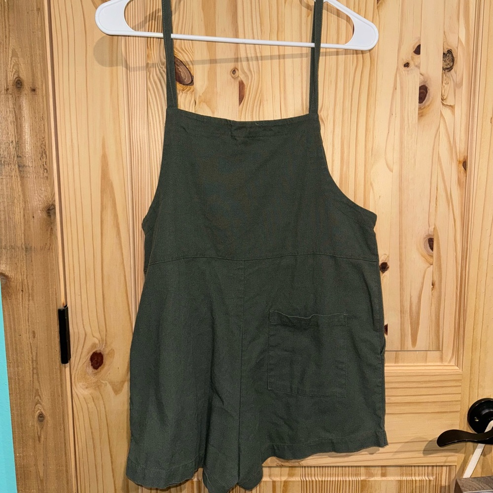 Sage green shorts romper. Gently worn.